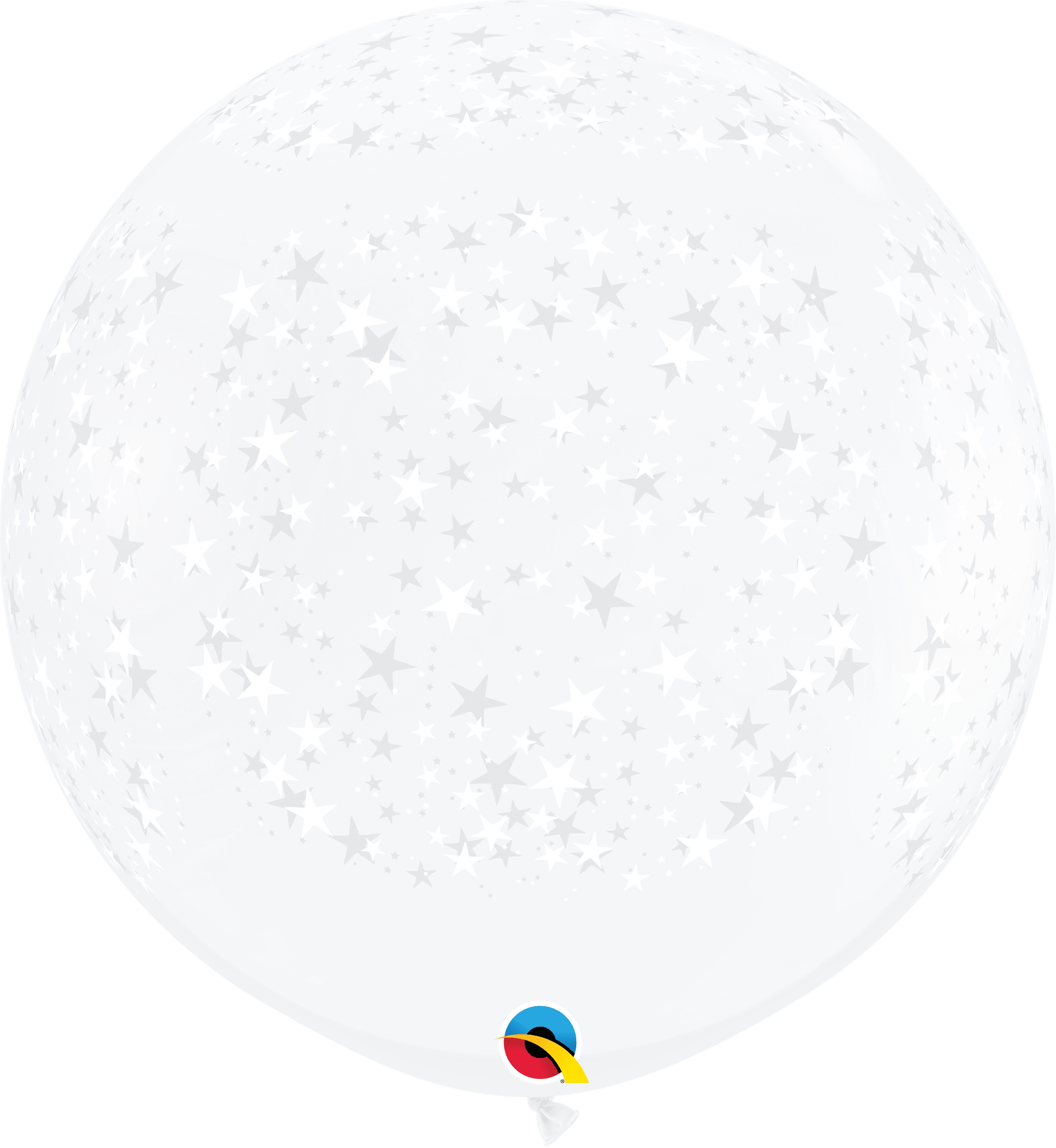 Qualatex Latex 3' Round Stars-A-Round Balloons (2 pack)