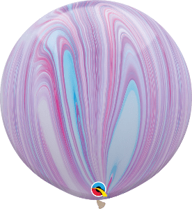 Qualatex Latex 30" Fashion SuperAgate (Marbled) Latex Balloons (2 count)
