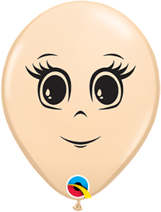 Qualatex Latex 5" Feminine Face Latex Balloon (100 pack)