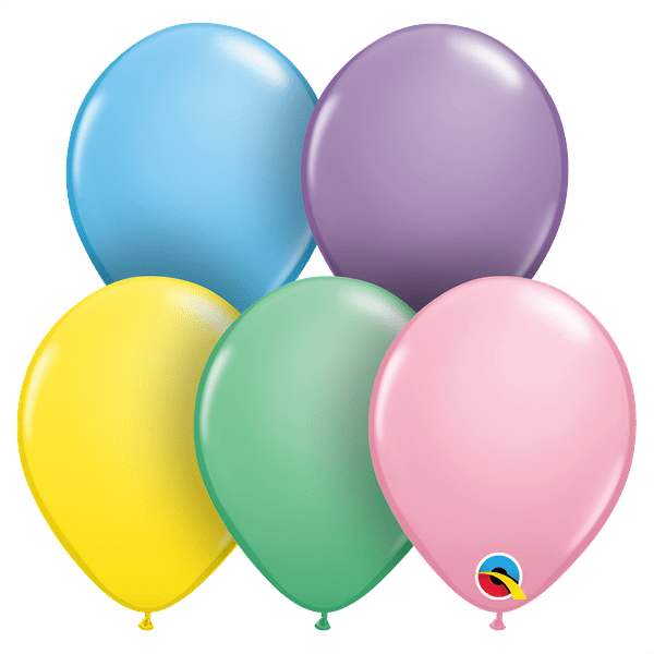 Qualatex Latex 5" Pastel Assorted Latex Balloons 100 Count