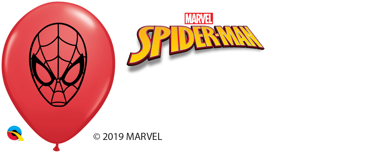 Qualatex Latex 5" Round MARVEL'S Ultimate Spider-Man Face Balloons (100 pack)