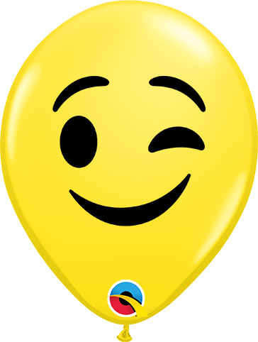 Qualatex Latex 5" Round Smiley Faces Assortment Balloons (100 pack)