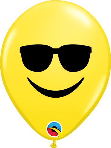 Qualatex Latex 5" Round Smiley Faces Assortment Balloons (100 pack)