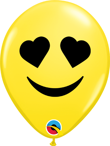 Qualatex Latex 5" Round Smiley Faces Assortment Balloons (100 pack)
