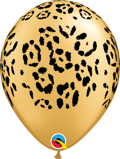 Qualatex Latex 50 Animal Print Safari Balloons — 11" Round Desert Tones