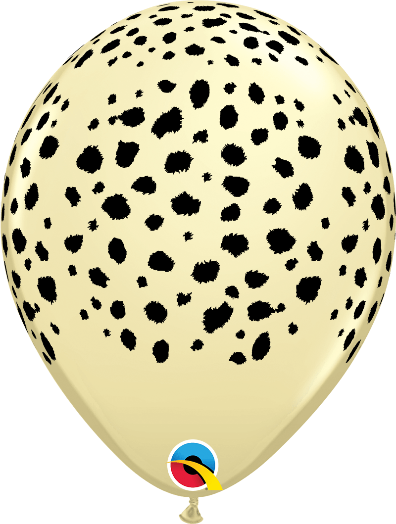 Qualatex Latex 50 Animal Print Safari Balloons — 11" Round Desert Tones