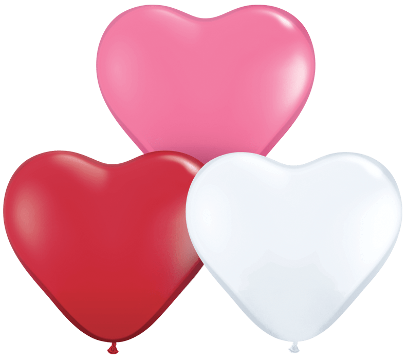 Qualatex Latex 6″ Heart Latex Balloons, Love Assortment (100)