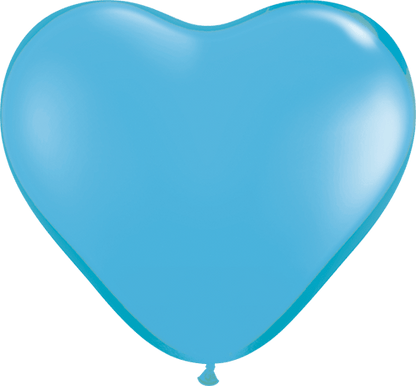 Qualatex Latex 6″ Pale Blue Heart Latex Balloons (100)