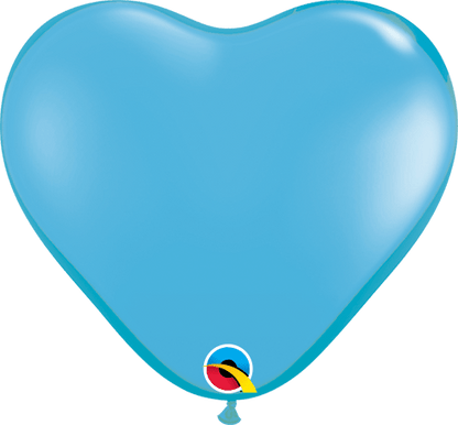 Qualatex Latex 6″ Pale Blue Heart Latex Balloons (100 Count)