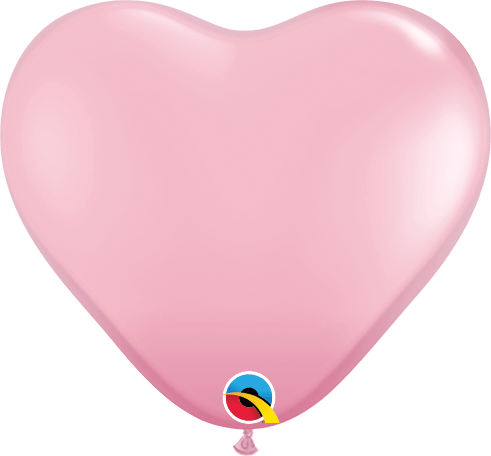 Qualatex Latex 6″ Pink Heart Latex Balloons (100 Count)