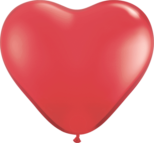 Qualatex Latex 6″ Ruby Red Heart Latex Balloons (100)