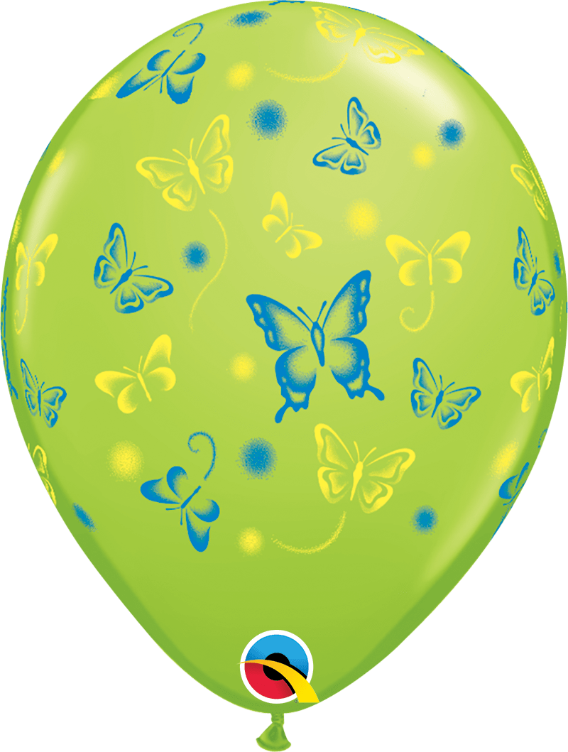 Qualatex Latex Assorted Colorful Butterflies 11″ Latex Balloons (50)