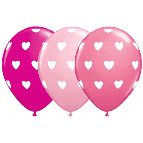 Qualatex Latex Big Hearts Pink Assortment 11″ Latex Balloons (50)