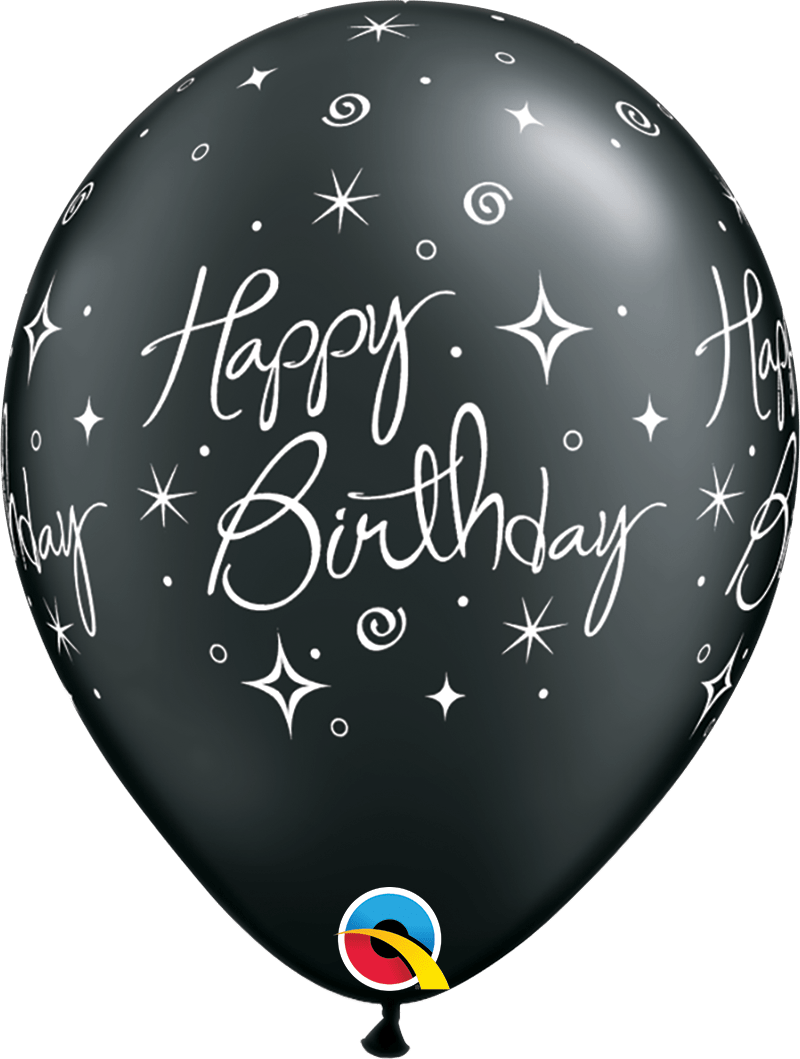 Birthday Elegant Sparkles & Swirls 11″ Latex Balloons (50 Count)