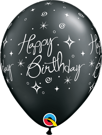 Birthday Elegant Sparkles & Swirls 11″ Latex Balloons (50 Count)