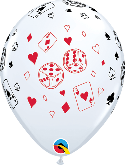 Qualatex Latex Cards & Dice 11″ Latex Balloons (50)