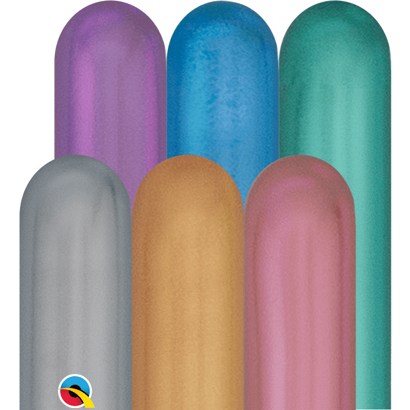 Qualatex Latex Chrome Assortment 260Q Latex Balloons (100)