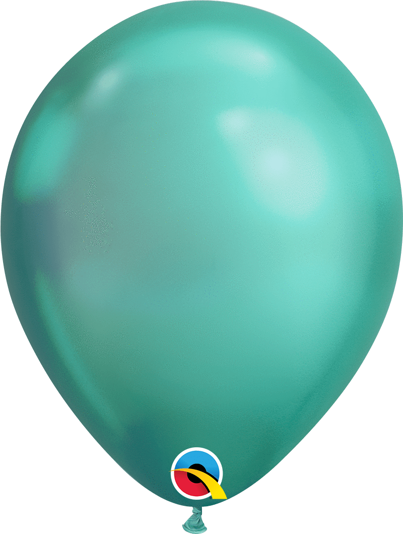 Qualatex Latex Chrome Green 11″ Latex Balloons (25)