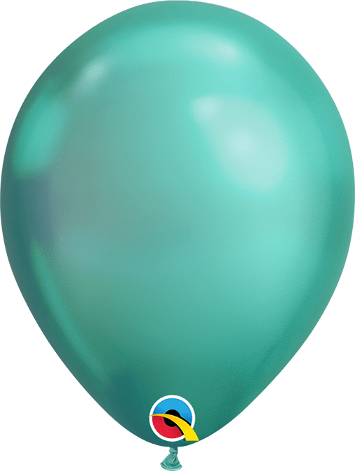 Qualatex Latex Chrome Green 7″ Latex Balloons (100)