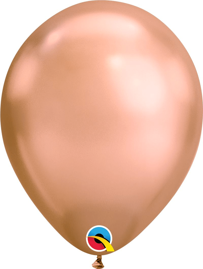 Qualatex Latex Chrome Rose Gold 7″ Latex Balloons (100)