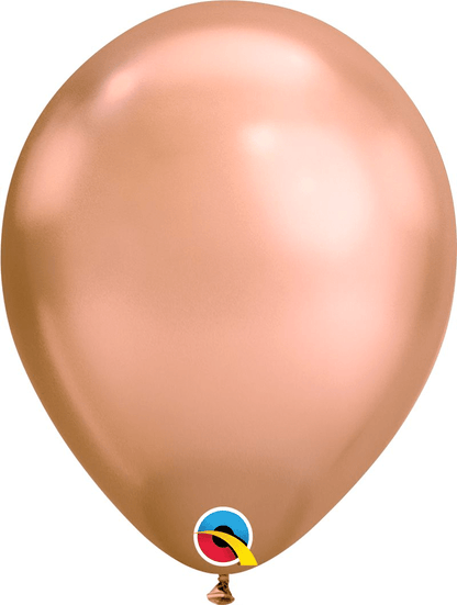 Qualatex Latex Chrome Rose Gold 7″ Latex Balloons (100)