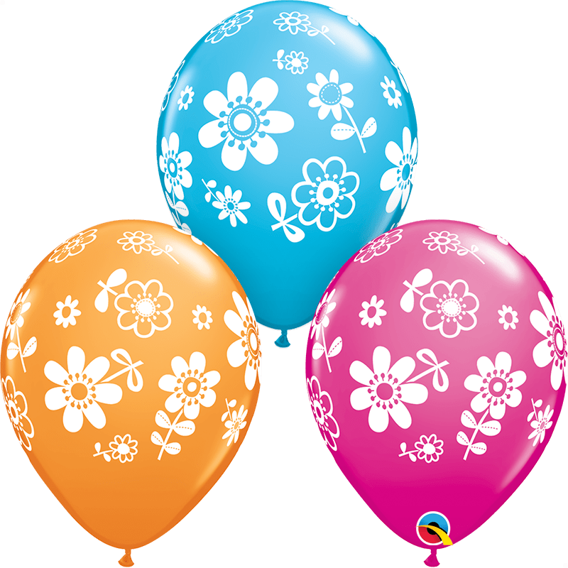 Qualatex Latex Contempo Daisies 11″ Latex Balloons (50)