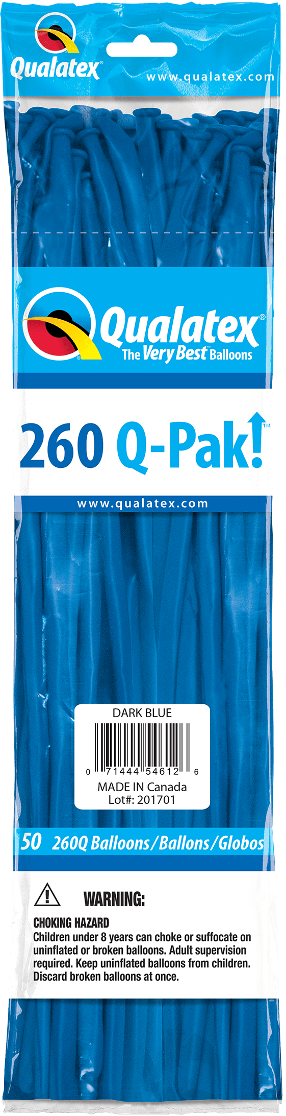Qualatex Latex Dark Blue 260Q Latex Balloons (50)