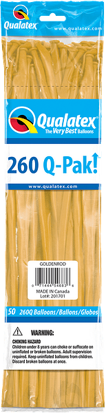 Qualatex Latex Goldenrod 260Q Latex Balloons (50)