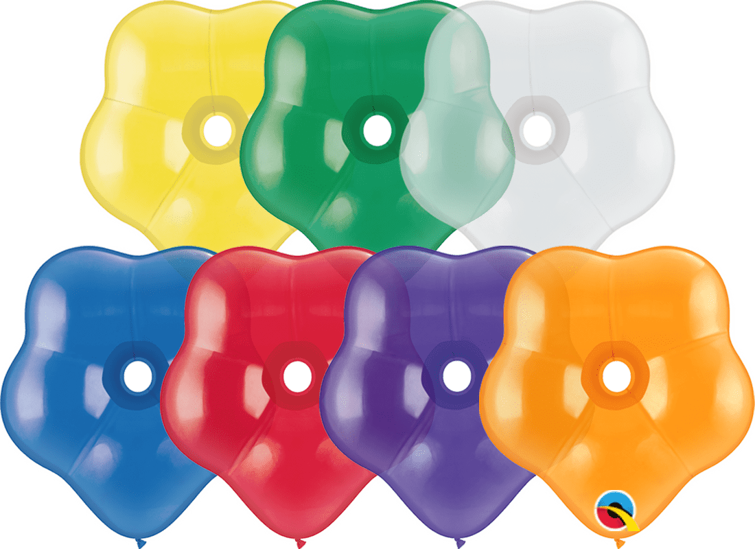 Qualatex Latex Jewel Assortment GEO Blossom® 6″ Latex Balloons