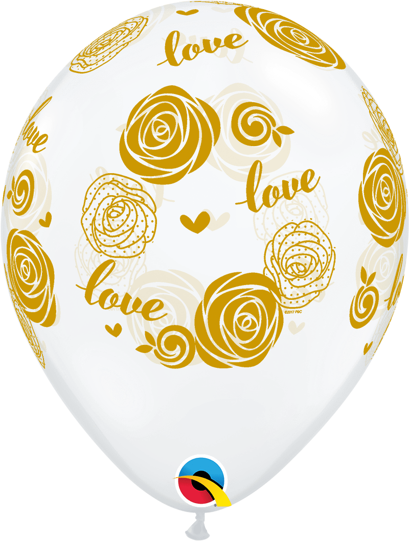 Qualatex Latex Love Roses 11″ Latex Balloons (50)
