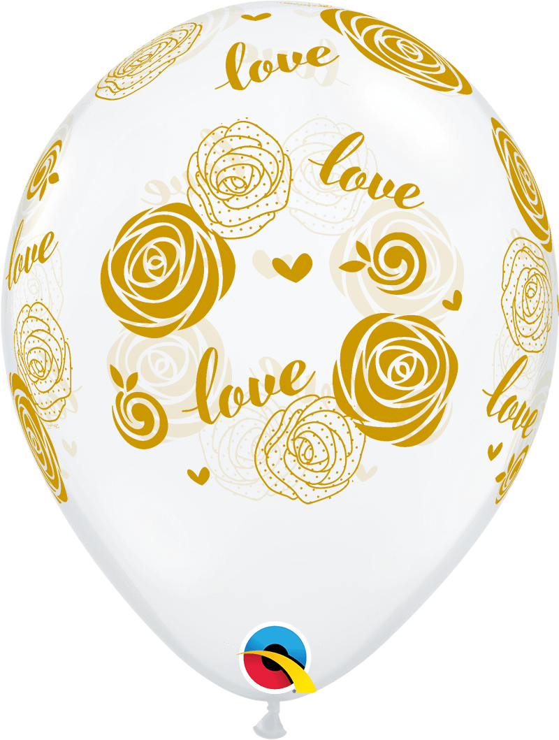 Qualatex Latex Love Roses 11″ Latex Balloons (50)