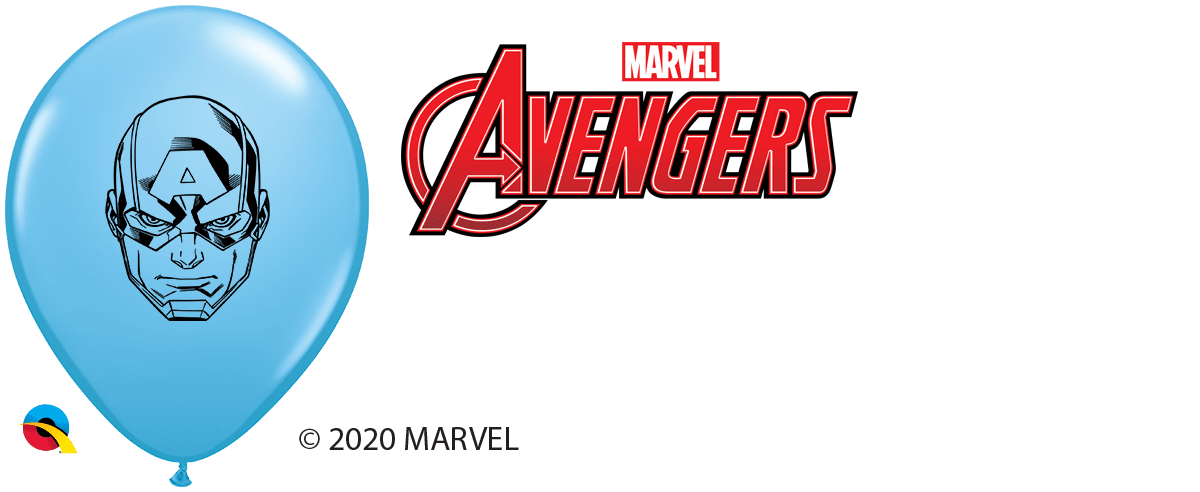 Qualatex Latex MARVEL'S Avengers Faces Assortment 5″ Latex Balloons (100)