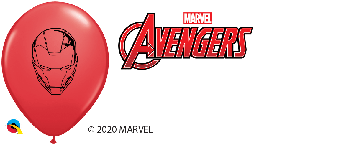 Qualatex Latex MARVEL'S Avengers Faces Assortment 5″ Latex Balloons (100)
