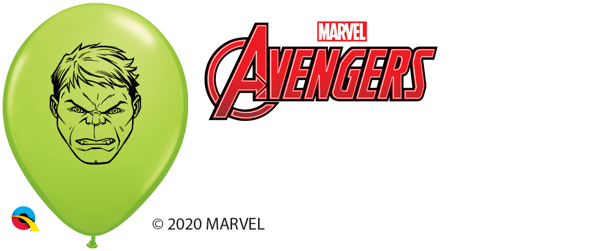 Qualatex Latex MARVEL'S Avengers Faces Assortment 5″ Latex Balloons (100)