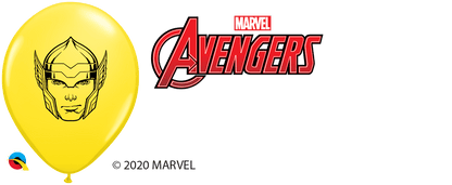 Qualatex Latex MARVEL'S Avengers Faces Assortment 5″ Latex Balloons (100)