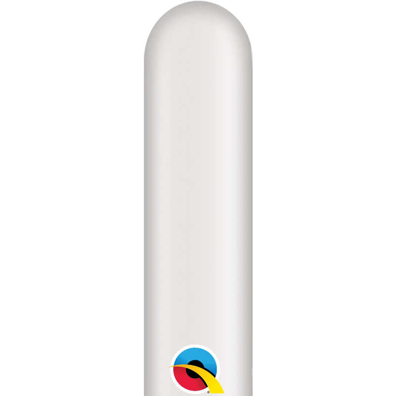 Qualatex Latex Pearl White 260Q Latex Balloons (100)