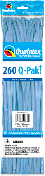 Qualatex Latex Periwinkle 260Q Latex Balloons (50)