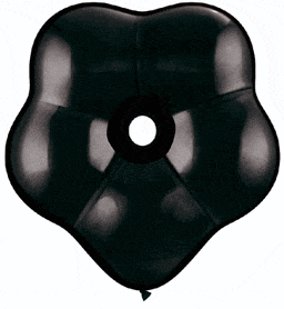 Qualatex Latex Qualatex Geo Blossom Onyx Black 16″ Latex Balloons (25CT count)