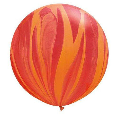 Qualatex Latex Red Orange Rainbow SuperAgate 30″ Latex Balloons (2 count)