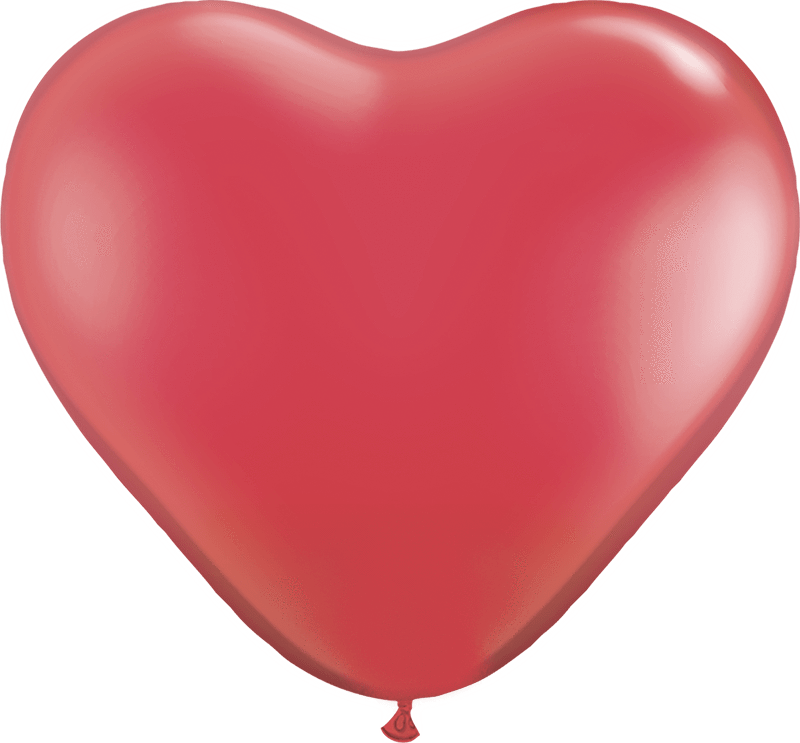 Ruby Red 11″ Heart Latex Balloons (100)