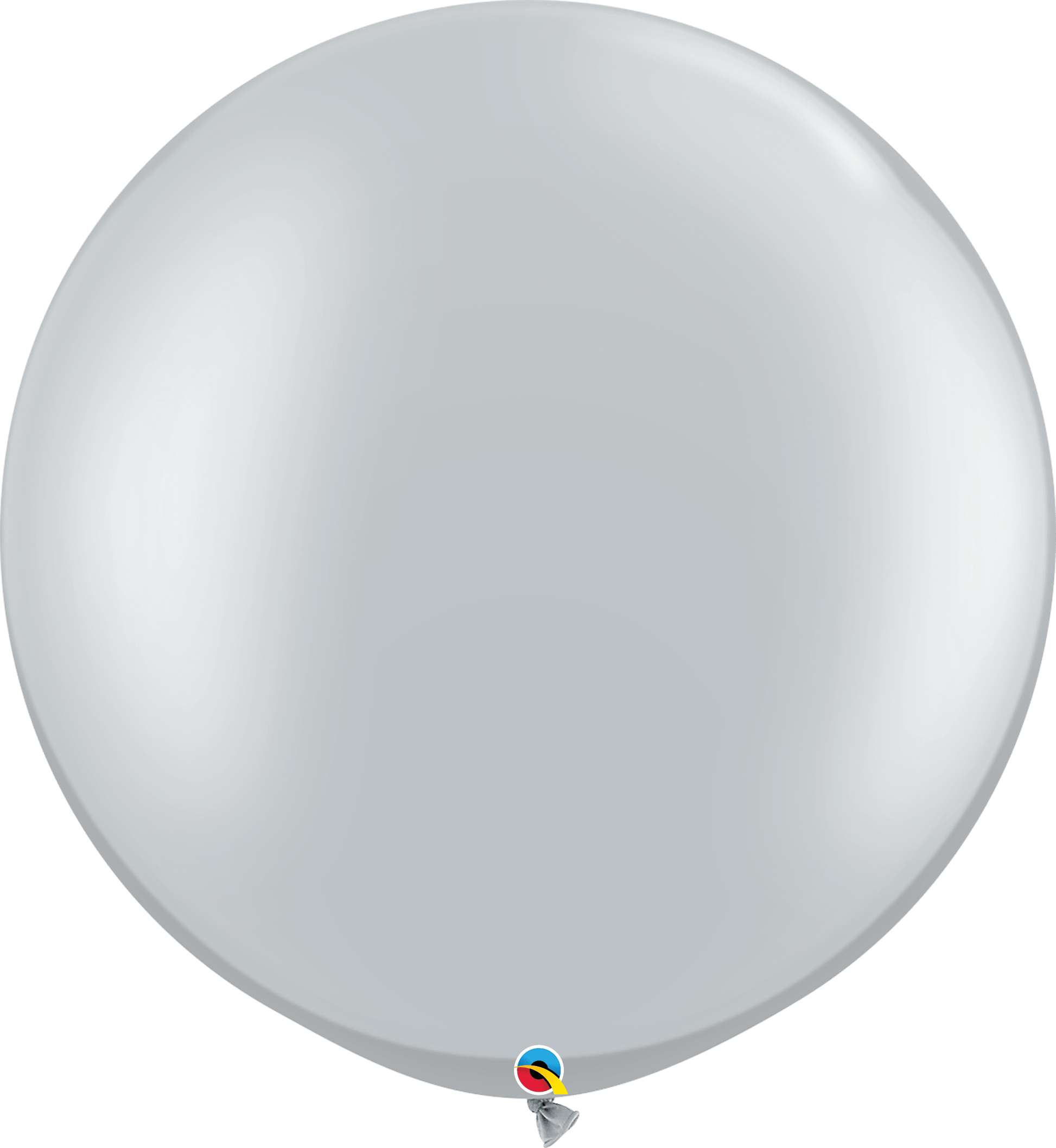 Qualatex Latex Silver 30" Round Latex Balloon (2 count)