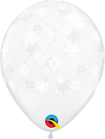Qualatex Latex Snowflakes A Round Diamond Clear 5″ Latex Balloons (100 count)