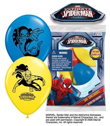 Qualatex Latex Spider-Man 12″ Latex Balloons (6)