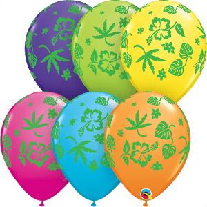 Tropical Flora 11″ Latex Balloons (50)