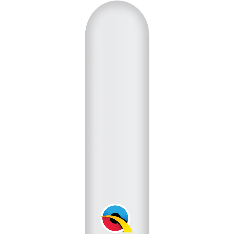 Qualatex Latex White 260Q Latex Balloons (50 Count)