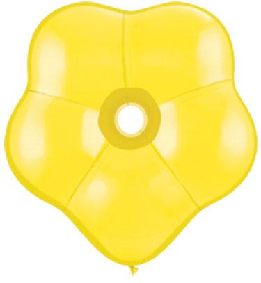 Qualatex Latex Yellow Geo Blossom 16″ Latex Balloons (25)