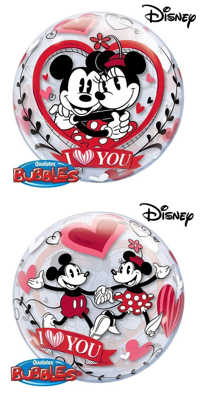 Qualatex Mickey & Minnie I Love You 22″ Bubble Balloon