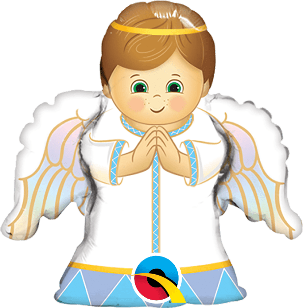 Qualatex Mylar & Foil 14" Angel Boy Balloon (requires heat-sealing)