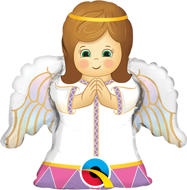 Qualatex Mylar & Foil 14" Angel Girl Balloon (requires heat-sealing)
