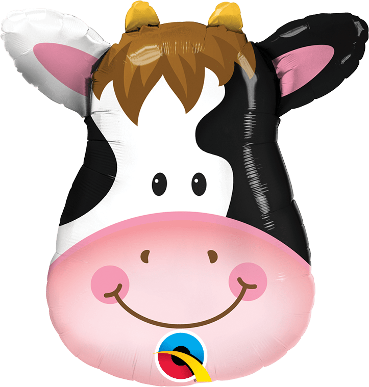 Qualatex Mylar & Foil 14" Contented Cow Balloon (requires heat-sealing)